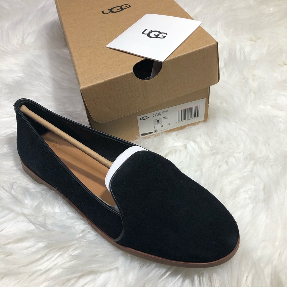 🖤NIB!!! UGG Bonnie Suede Loafers Black Womens 8